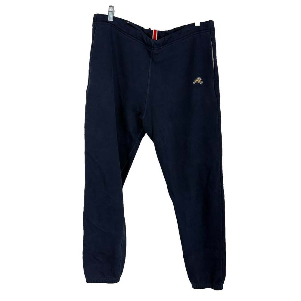 Tracksmith Men M Trackhouse Joggers Sweatpants Drawstring Tie Navy Blue Running